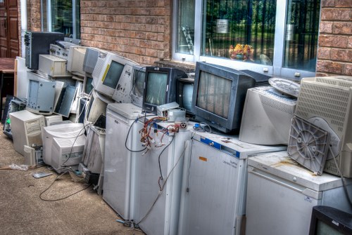 Before and after images of a garage clearance