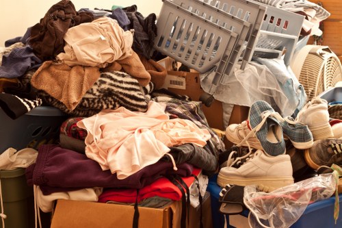 Organized garage after clearance in Kilburn