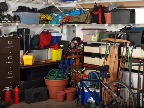 Organized garage with storage solutions